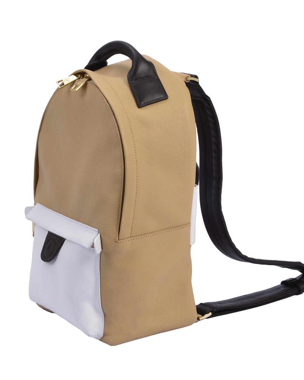 Grace Backpack-White Pocket - ALLBYB Handmade Designer Bags
